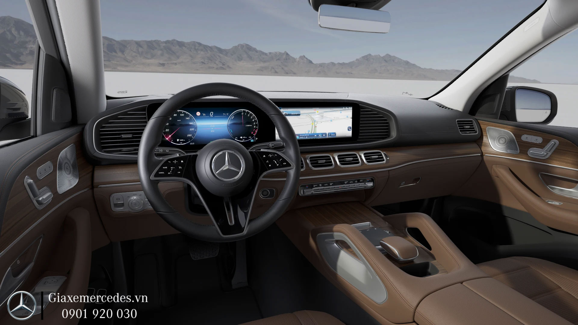 Nội thất GLE 400 màu Nâu